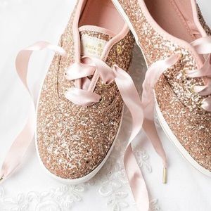 Keds x Kate Spade Rose Gold Glitter Size 9